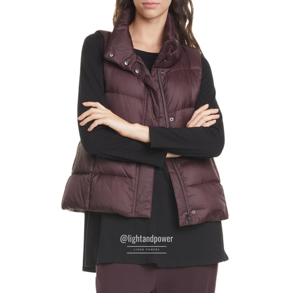 Eileen Fisher Jackets & Blazers - Eileen Fisher Purple Plum Puffer Vest S EUC